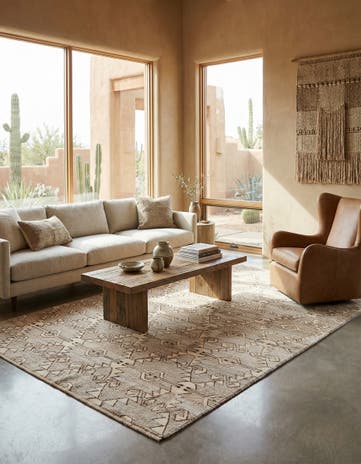 6' 3 x 9' 6 Hand Woven Kilim Modern Wool Rug