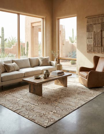 6' 3 x 9' 6 Hand Woven Kilim Modern Wool Rug