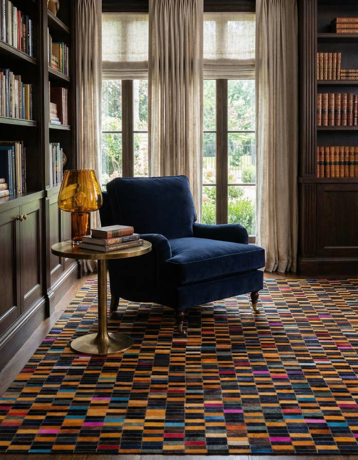 Detail image of  5' 1 x 7' 11 Cowhide - Patchwork Rug