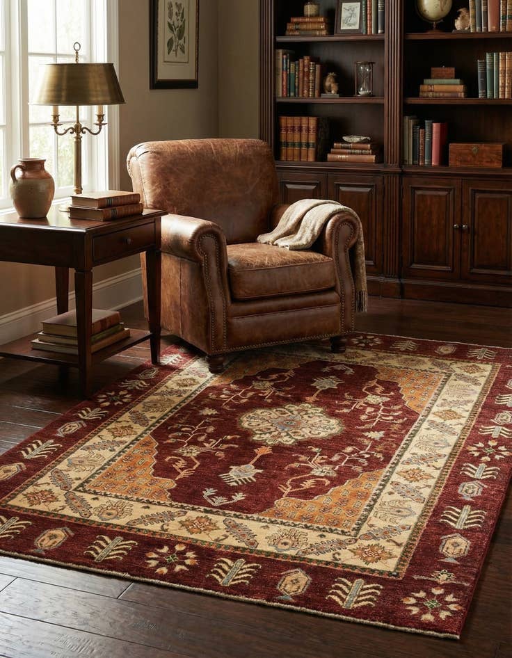 Detail image of 5' x 6' 9  Hand Knotted Ariana Ziegler Rug