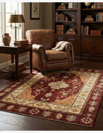 5' x 6' 9 Hand Knotted Ariana Ziegler Rug