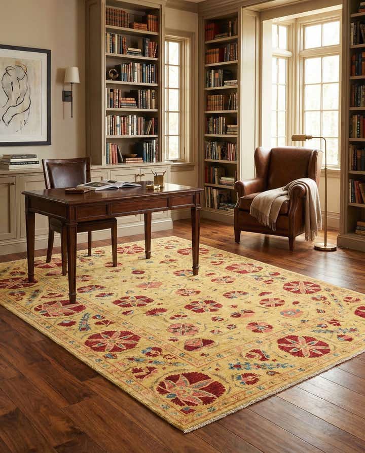 6' x 7' 9 Hand Knotted Ariana Ziegler Oriental Rug