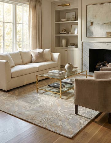 5' 8 x 8' Hand Knotted Darya Wool Rug