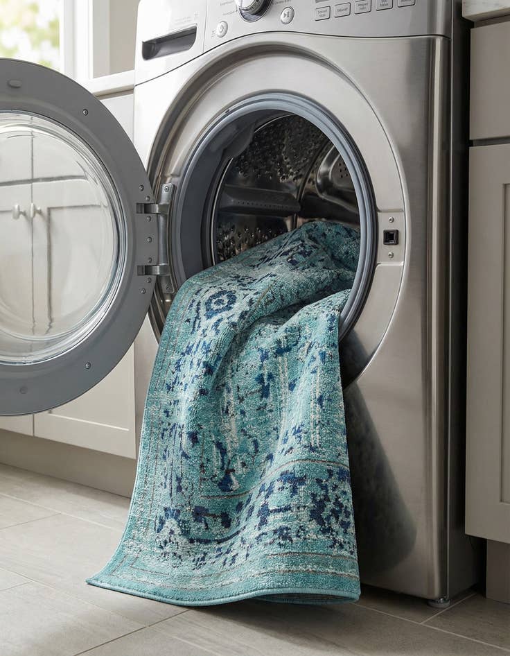 Detail image of 8' x 8'  Washable Palazzo Square Rug