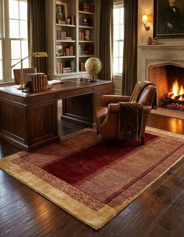 Detail image of 4' 7 x 6' 7 Juma Wool Rug