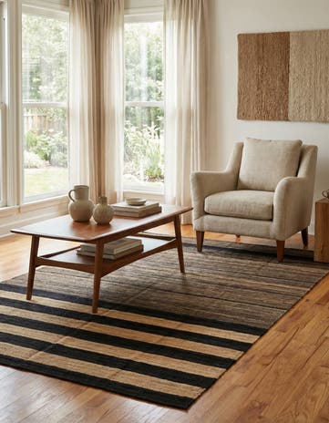 4' 2 x 5' 10 Hand Woven Kilim Modern Wool Rug