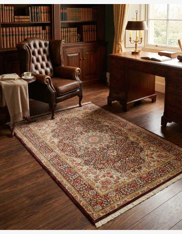 3' 3 x 4' 11 Ghom Silk Rug