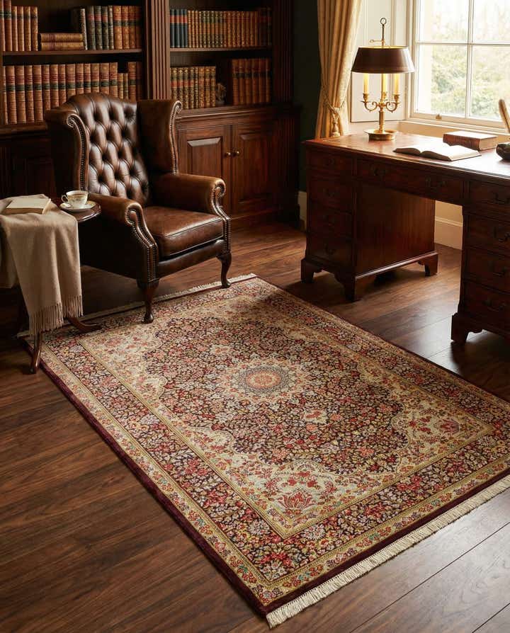 3' 3 x 4' 11 Ghom Silk Rug