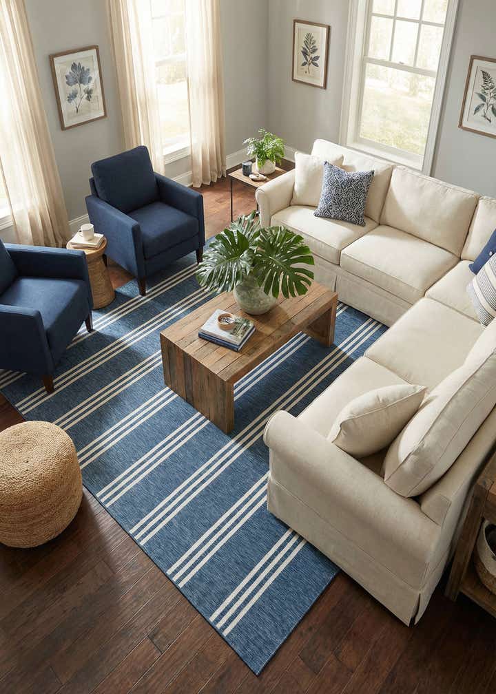 10' 8 x 10' 8 Easy-Clean Jill Zarin Anguilla Indoor / Outdoor Square Rug