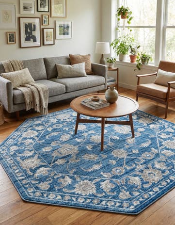 Blue Boston Octagon Rug