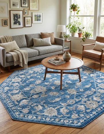 Blue Boston Octagon Rug