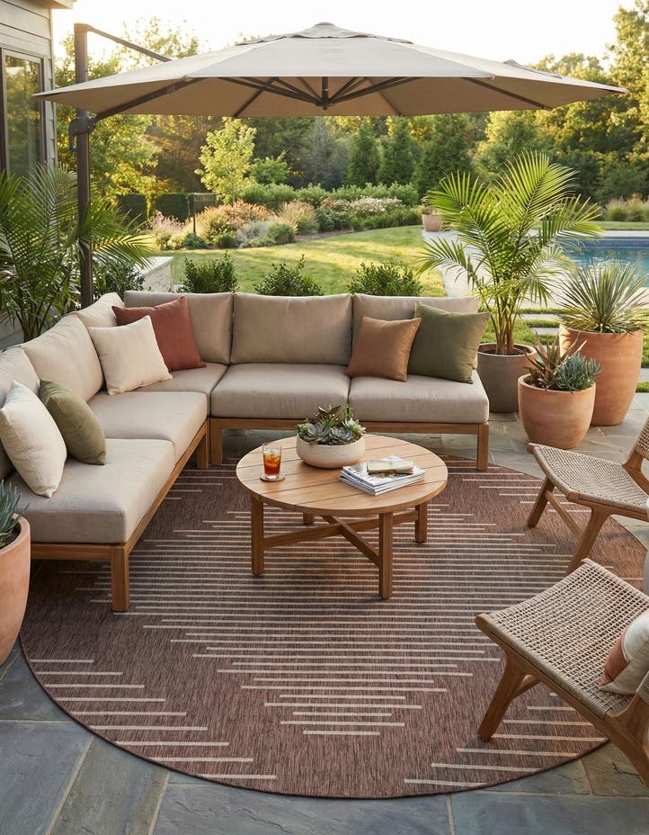 10' 8 x 10' 8 Easy-Clean Modern Indoor / Outdoor...