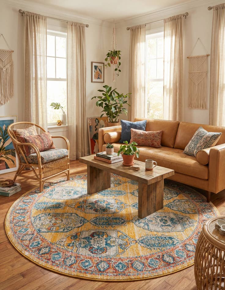 Detail image of  7' x 7' Lola Round Rug