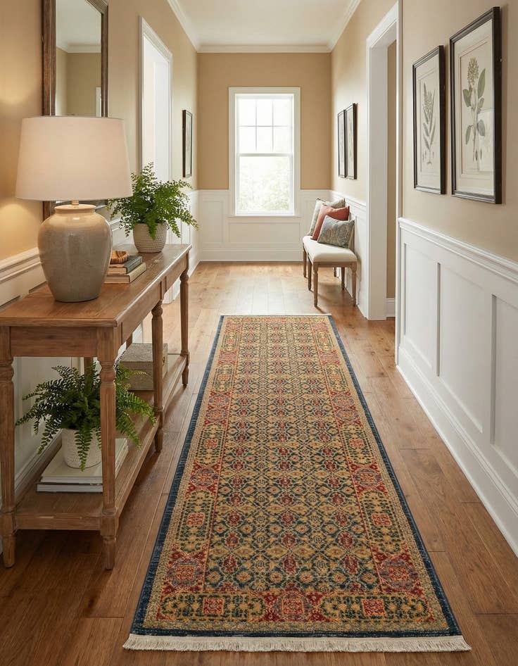 Detail image of 2' 7 x 10' Mamluk Runner Rug