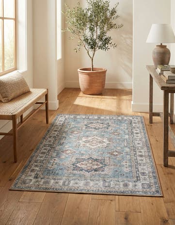 Soft Green Washable Timeless Rug
