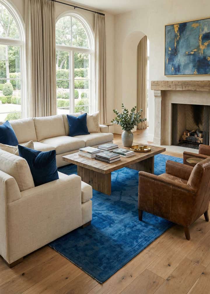 9' 10 x 14' 6 Hand Knotted Oushak Wool Rug