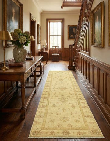 2' 9 x 10' 2 Hand Knotted Peshawar Ziegler Runner Rug