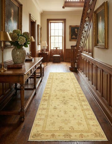 2' 9 x 10' 2 Hand Knotted Peshawar Ziegler Runner Rug