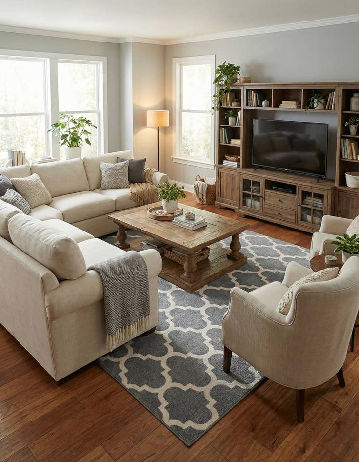 Detail image of  10' x 10' Lattice Square Rug