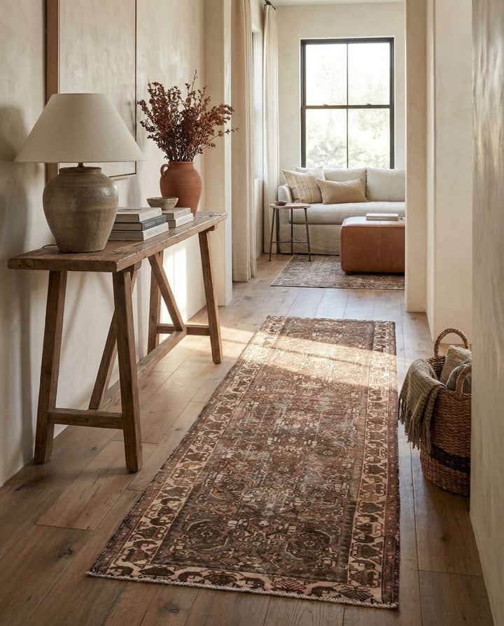 3' 6 x 9' 1 Hand Knotted Ultra Vintage Persian Wool Runner Rug