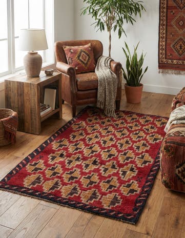 2' 10 x 4' 6 Hand Knotted Balouch Persian Wool Rug