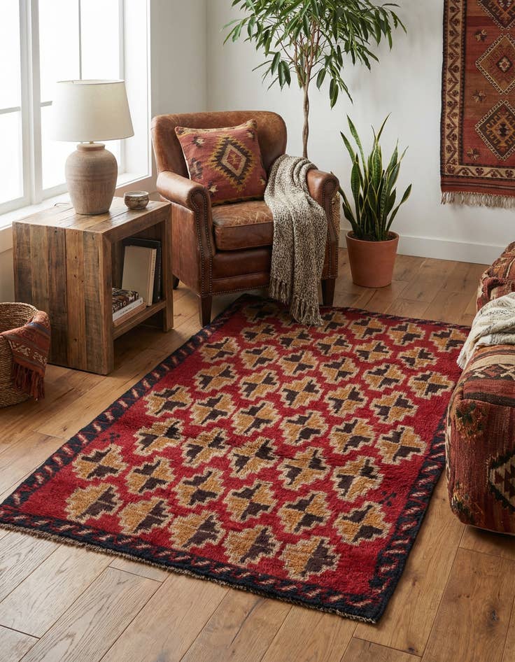 Detail image of 2' 10 x 4' 6  Hand Knotted Balouch Persian Wool Rug