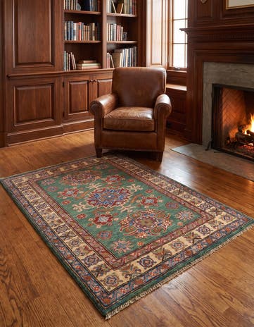 2' 11 x 4' Hand Knotted Kazak Rug