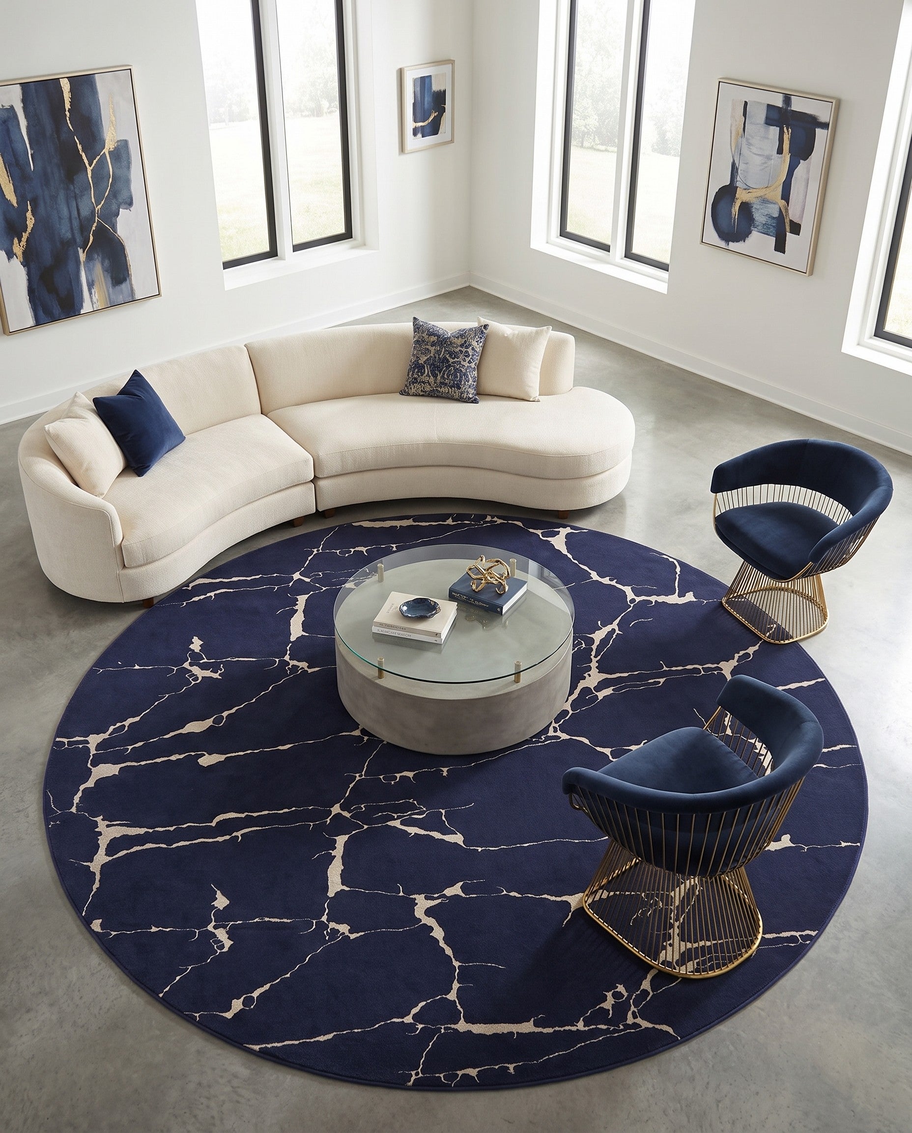10' x 10' Vogue Geo Round Rug