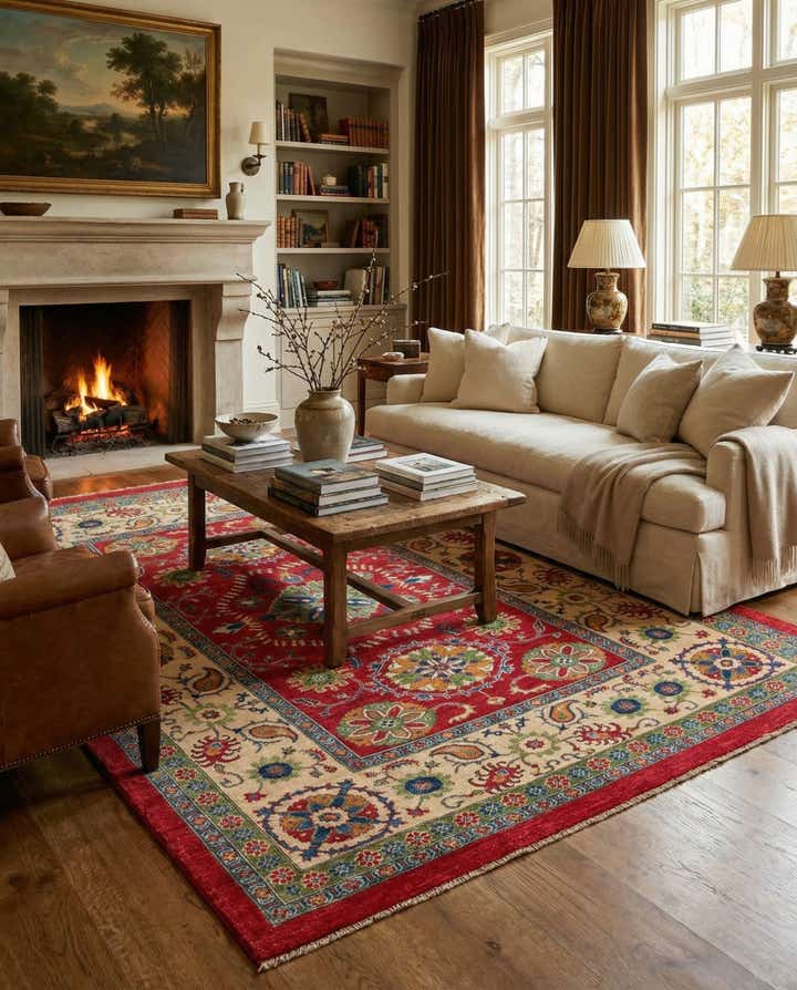 6' 7 x 9' 7 Hand Knotted Kazak Rug