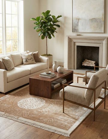 5' 9 x 8' 2 Hand Knotted Darya Wool Rug