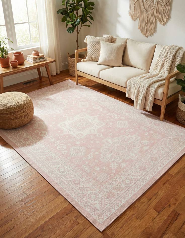 Detail image of 7' x 10'  Washable Aztec Indoor / Outdoor Rug