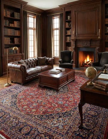 9' 8 x 13' 5 Hand Knotted Mashad Persian Wool Rug