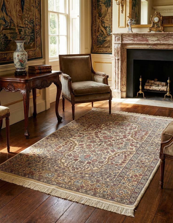 Detail image of 2' 5 x 3' 8 Hereke Silk Rug