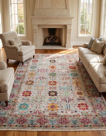 5' 7 x 8' Hand Knotted Ariana Ziegler Rug