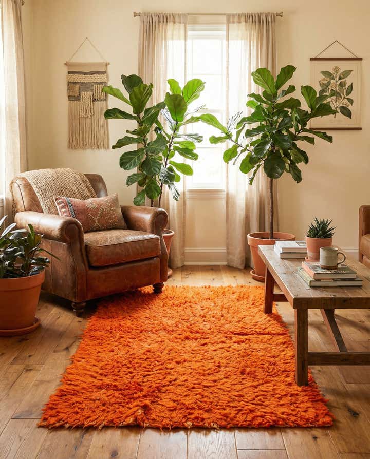 3' 6 x 6' 3 Hand Knotted Moroccan Wool Rug