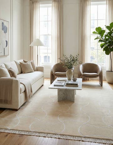6' 7 x 10' Hand Knotted Darya Wool Rug