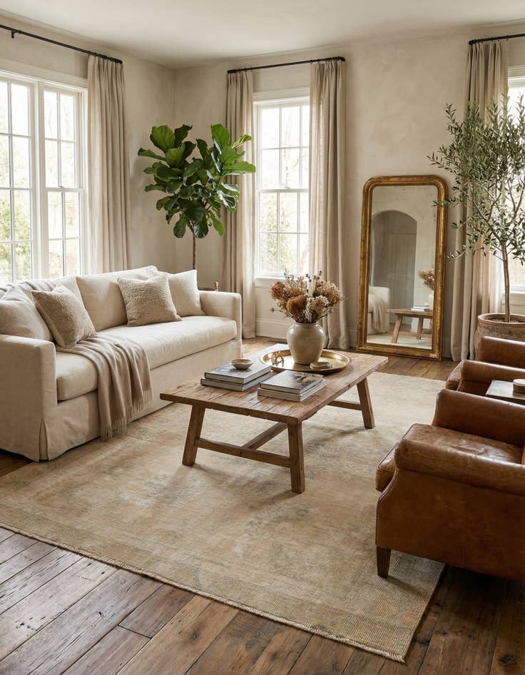 Detail image of 5' 10 x 8' 11  Hand Knotted Ultra Vintage Persian Wool Rug