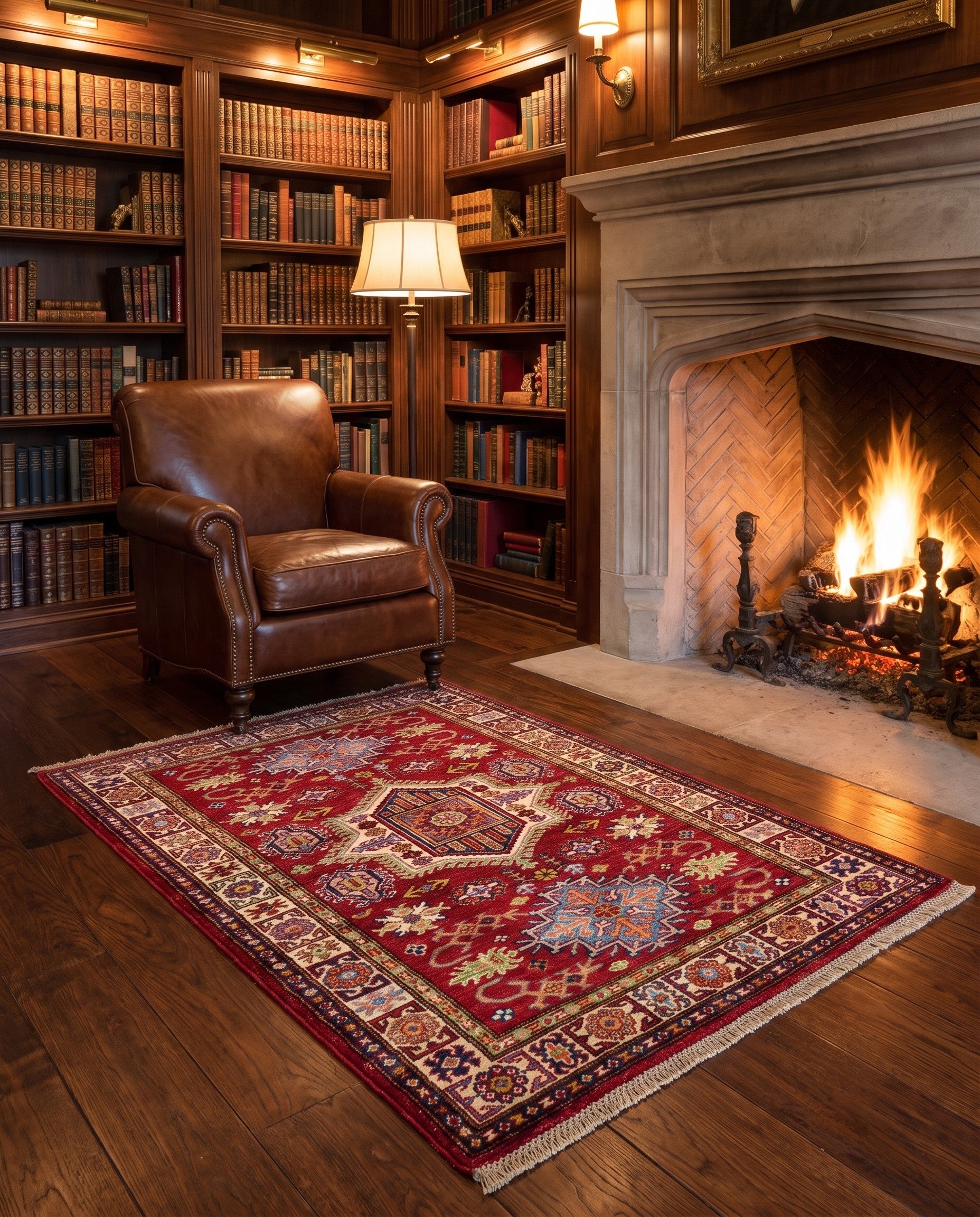 3' 4 x 5' 1 Hand Knotted Kazak Rug