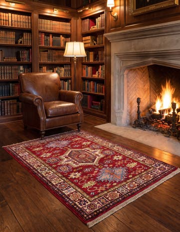 3' 4 x 5' 1 Hand Knotted Kazak Rug