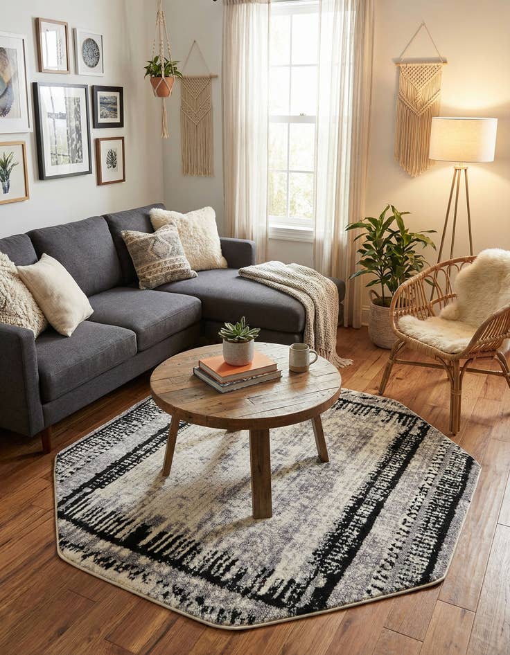 Detail image of 5' 3 x 5' 3 Tagine Octagon Rug