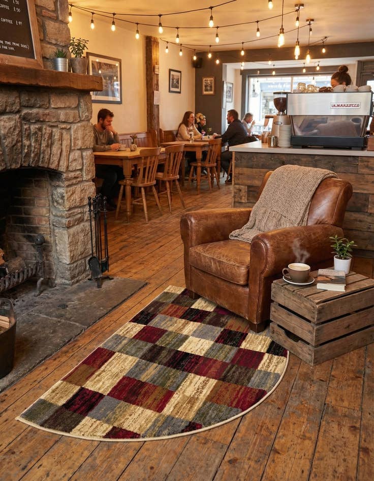 Detail image of 2' 7 x 4' Coffee Shop Hearth Rug