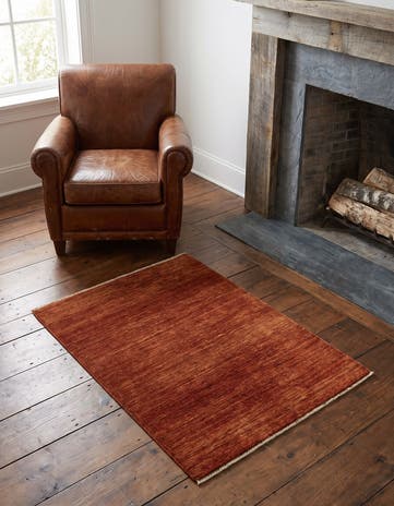 3' 7 x 4' 8 Hand Knotted Over-Dyed Ziegler Rug