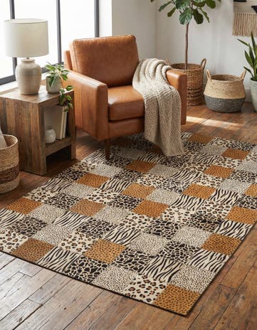 4' 1 x 5' 11 Cowhide - Patchwork Rug