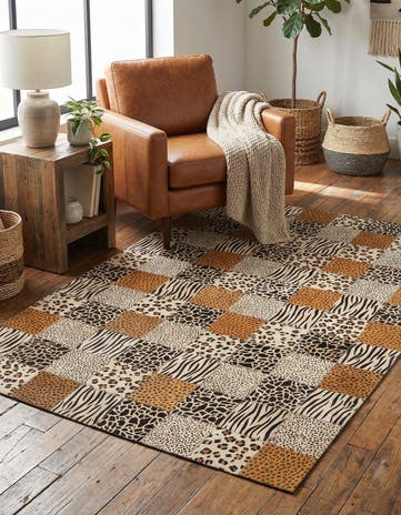 4' 1 x 5' 11 Cowhide - Patchwork Rug