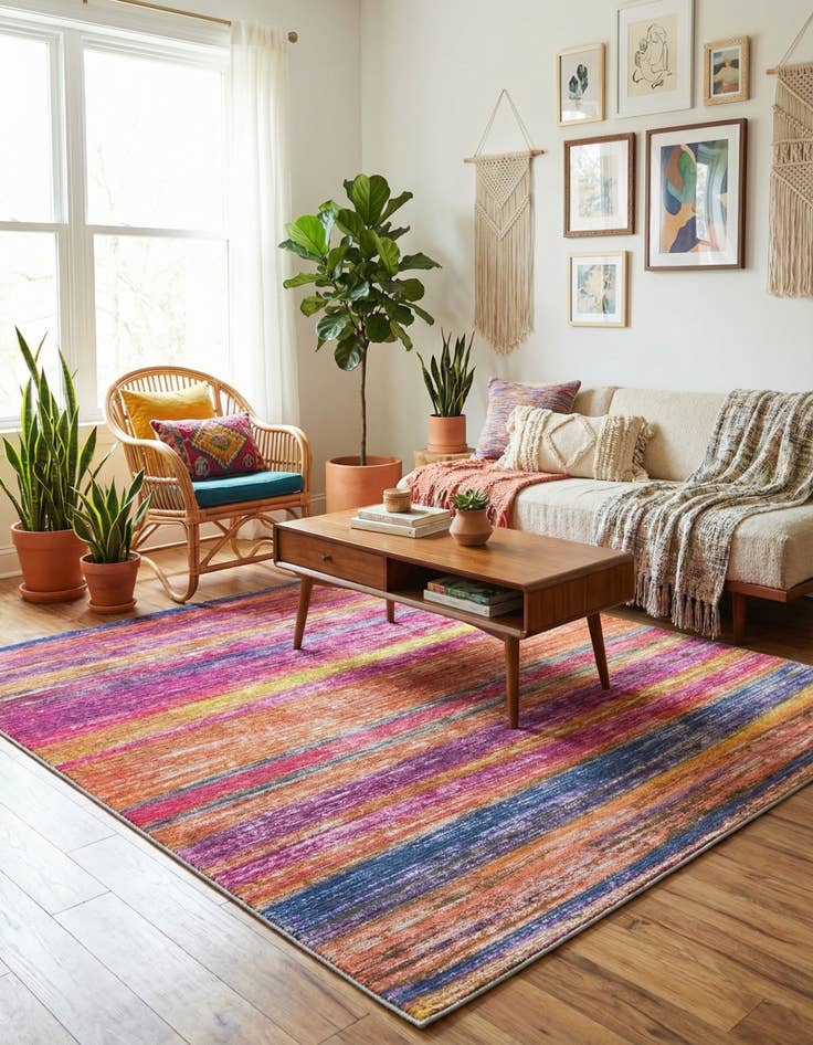 Detail image of  7' 7 x 7' 7 Asha Square Rug