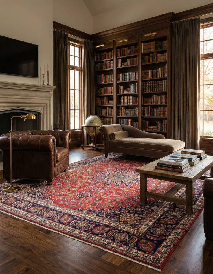 Detail image of 9' 3 x 12' Mashad Wool Rug