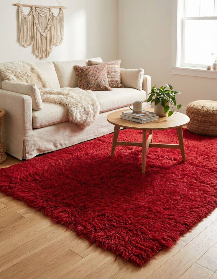 Detail image of 4' 7 x 6' 8  Hand Knotted Moroccan Wool Rug