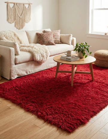 4' 7 x 6' 8 Hand Knotted Moroccan Wool Rug
