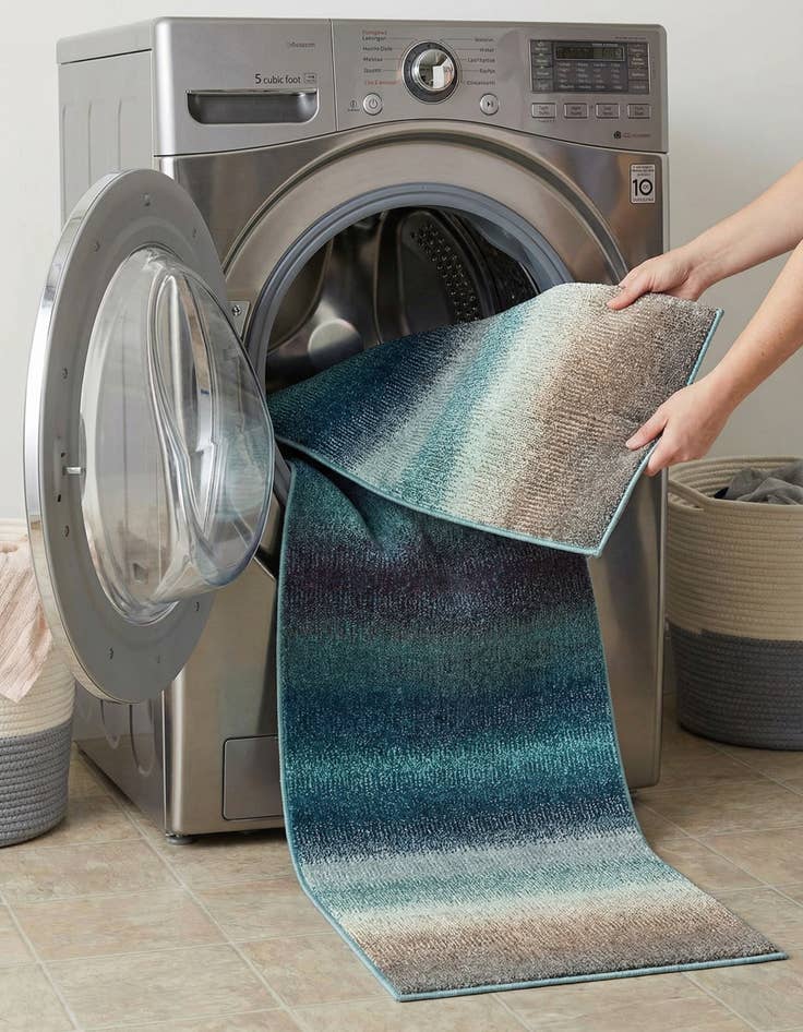 Detail image of  2' 7 x 10'  Washable Hyacinth Runner Rug