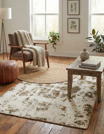 3' 10 x 5' 6 Hand Knotted Ultra Vintage Persian Wool Rug